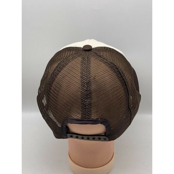 Vintage MAC Trucker Hat Brown Snapback Mesh Made in USA - Picture 4 of 10
